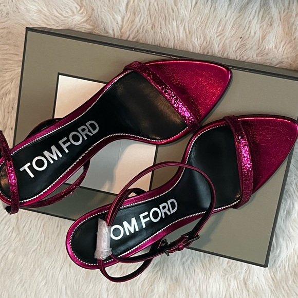 Fuchsia Pink Tom Ford Padlock Heels - Picture 3 of 4